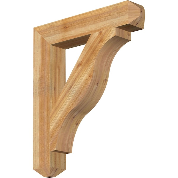 Ekena Millwork Funston Craftsman Rough Sawn Bracket, Western Red Cedar, 6"W x 34"D x 40"H BKT06X34X40FST04RWR - main